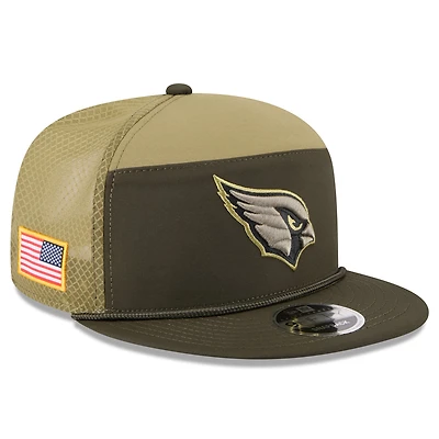 Men's New Era  Dark Green Arizona Cardinals 2025 Salute to Service Split Panel 9FIFTY Snapback Hat