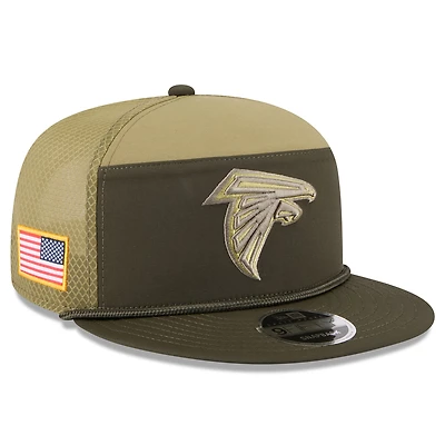 Men's New Era  Dark Green Atlanta Falcons 2025 Salute to Service Split Panel 9FIFTY Snapback Hat