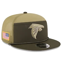 Men's New Era  Dark Green Atlanta Falcons 2025 Salute to Service Split Panel 9FIFTY Snapback Hat