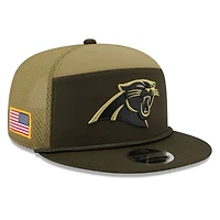 Men's New Era  Dark Green Carolina Panthers 2025 Salute to Service Split Panel 9FIFTY Snapback Hat
