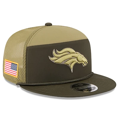 Men's New Era  Dark Green Denver Broncos 2025 Salute to Service Split Panel 9FIFTY Snapback Hat