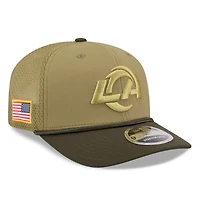 Men's New Era  Green Los Angeles Rams 2025 Salute to Service 9SEVENTY Adjustable Hat