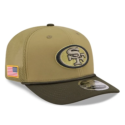 Men's New Era  Green San Francisco 49ers 2025 Salute to Service 9SEVENTY Adjustable Hat