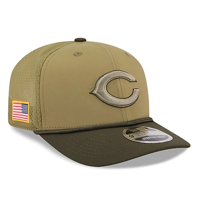 Men's New Era Green Chicago Bears 2025 Salute to Service 9SEVENTY Adjustable Hat