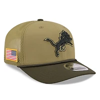 Men's New Era  Green Detroit Lions 2025 Salute to Service 9SEVENTY Adjustable Hat