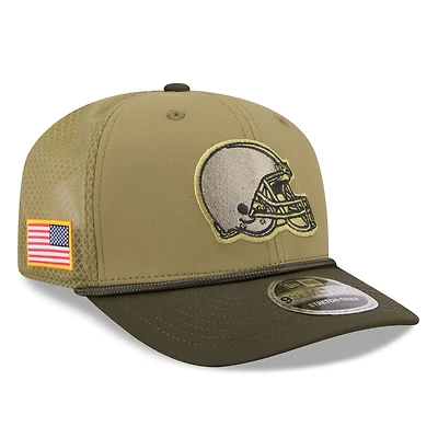 Men's New Era  Green Cleveland Browns 2025 Salute to Service 9SEVENTY Adjustable Hat