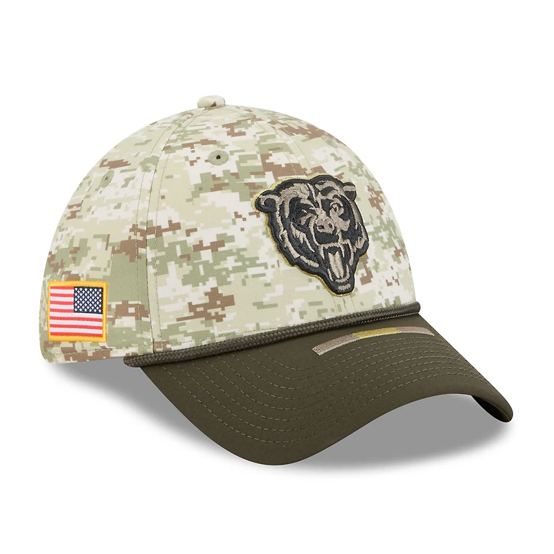 Men's New Era  Camo Chicago Bears 2025 Salute to Service 39THIRTY Flex Hat