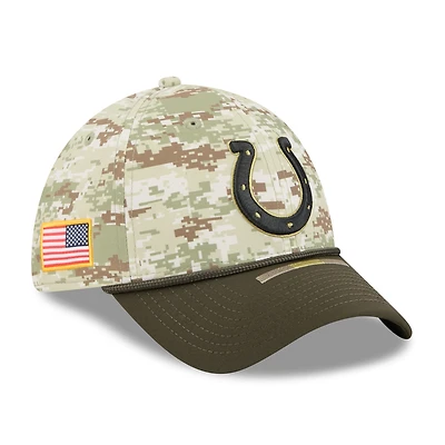 Men's New Era Camo Indianapolis Colts 2025 Salute to Service 39THIRTY Flex Hat