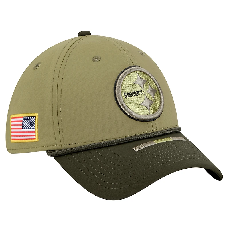 Men's New Era  Green Pittsburgh Steelers 2025 Salute to Service 39THIRTY Flex Hat