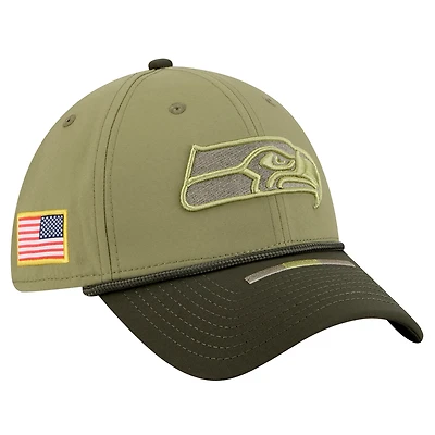 Men's New Era  Green Seattle Seahawks 2025 Salute to Service 39THIRTY Flex Hat