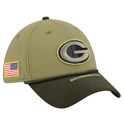 Men's New Era  Green Green Bay Packers 2025 Salute to Service 39THIRTY Flex Hat