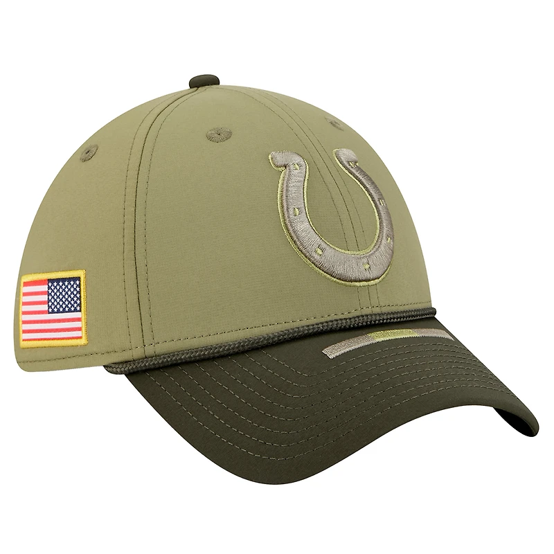 Men's New Era  Green Indianapolis Colts 2025 Salute to Service 39THIRTY Flex Hat