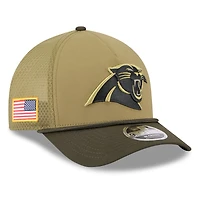 Men's New Era  Green Carolina Panthers 2025 Salute to Service 9FORTY A-Frame M-Crown Adjustable Hat