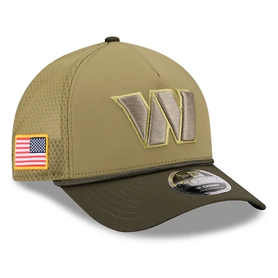 Men's New Era  Green Washington Commanders 2025 Salute to Service 9FORTY A-Frame M-Crown Adjustable Hat
