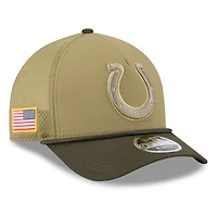 Men's New Era  Green Indianapolis Colts 2025 Salute to Service 9FORTY A-Frame M-Crown Adjustable Hat