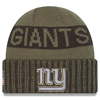 Men's New Era  Dark Green New York Giants 2025 Salute to Service Cuffed Knit Hat