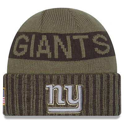 Men's New Era  Dark Green New York Giants 2025 Salute to Service Cuffed Knit Hat