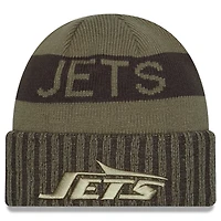 Men's New Era  Dark Green New York Jets 2025 Salute to Service Cuffed Knit Hat