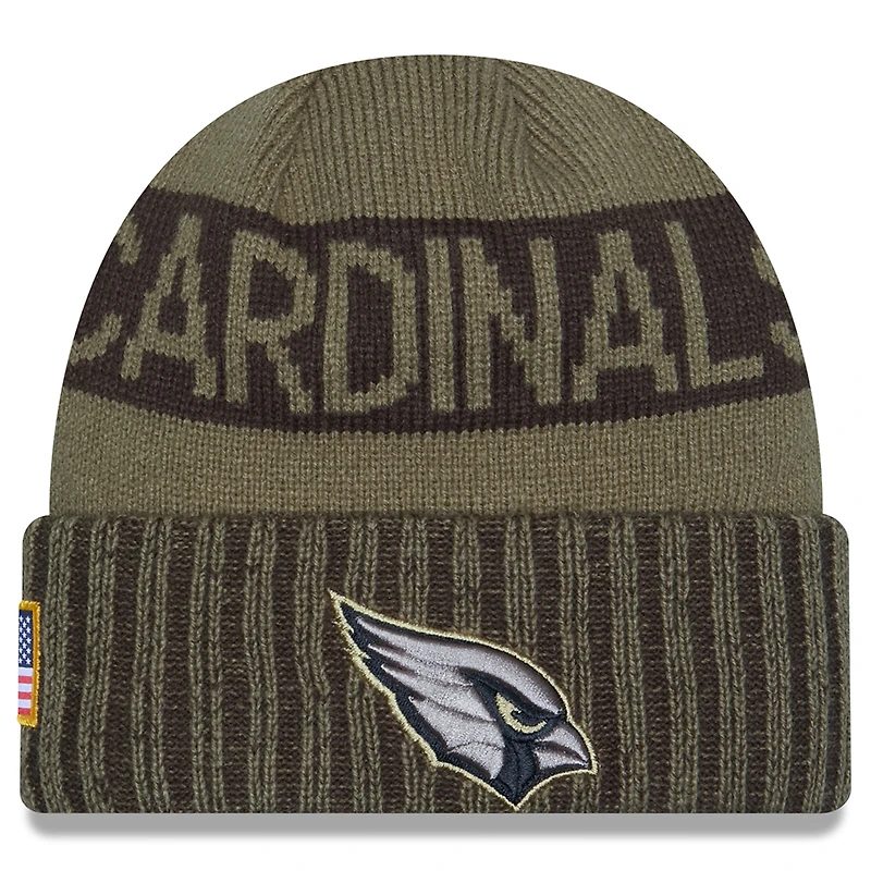 Men's New Era  Dark Green Arizona Cardinals 2025 Salute to Service Cuffed Knit Hat
