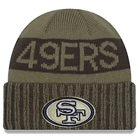 Men's New Era  Dark Green San Francisco 49ers 2025 Salute to Service Cuffed Knit Hat