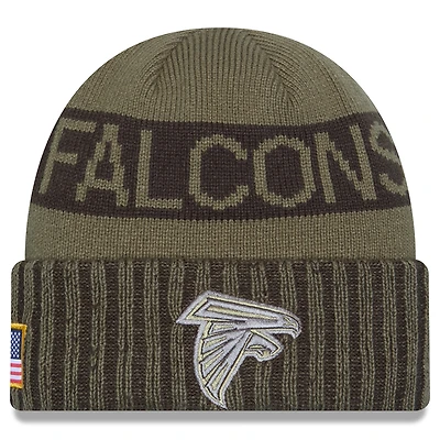Men's New Era  Dark Green Atlanta Falcons 2025 Salute to Service Cuffed Knit Hat