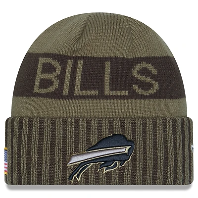 Men's New Era  Dark Green Buffalo Bills 2025 Salute to Service Cuffed Knit Hat