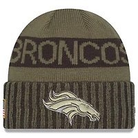 Men's New Era  Dark Green Denver Broncos 2025 Salute to Service Cuffed Knit Hat