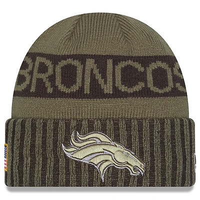 Men's New Era  Dark Green Denver Broncos 2025 Salute to Service Cuffed Knit Hat