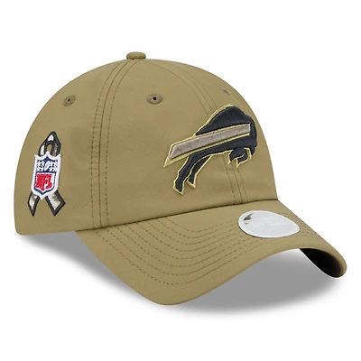 Women's New Era  Green Buffalo Bills 2025 Salute to Service Pony Tail Adjustable Hat