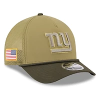 Youth New Era  Green/Dark Green New York Giants 2025 Salute to Service 9FORTY A-Frame Adjustable Hat