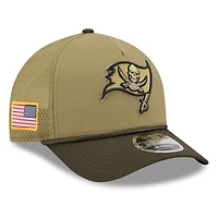 Youth New Era  Green/Dark Green Tampa Bay Buccaneers 2025 Salute to Service 9FORTY A-Frame Adjustable Hat