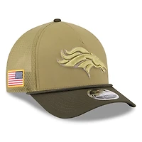 Youth New Era  Green/Dark Green Denver Broncos 2025 Salute to Service 9FORTY A-Frame Adjustable Hat