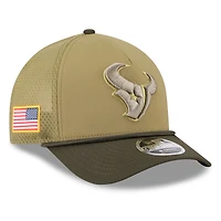Youth New Era  Green/Dark Green Houston Texans 2025 Salute to Service 9FORTY A-Frame Adjustable Hat