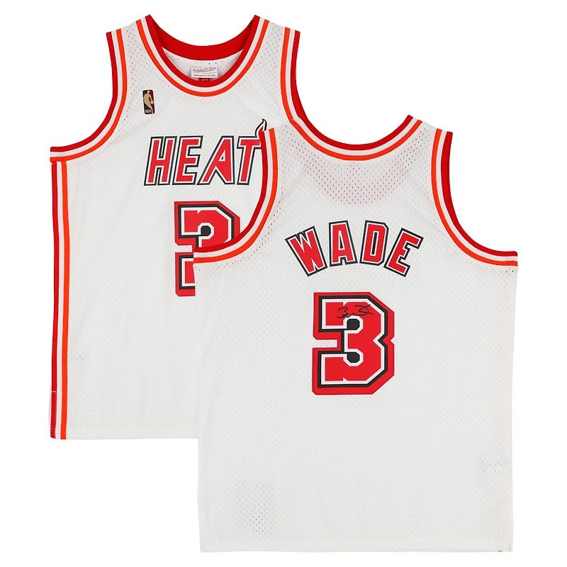 Dwyane Wade Miami Heat Autographed Mitchell & Ness 2007-08 Classic White Swingman Jersey