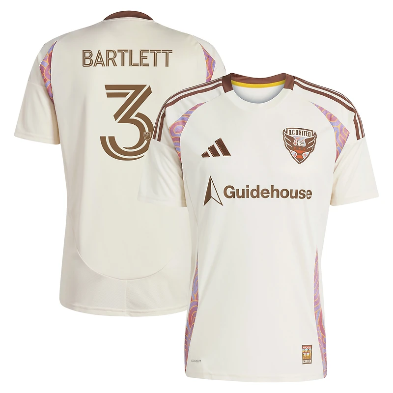 Men's adidas Lucas Bartlett Natural D.C. United 2025 The Soul Kit Replica Player Jersey