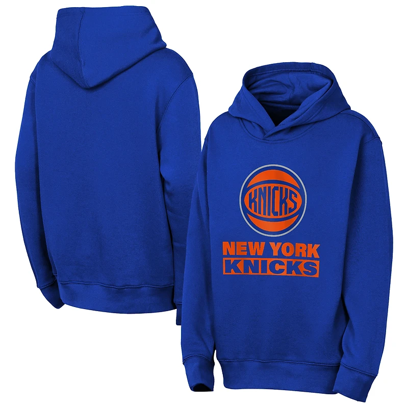 Youth Outerstuff Blue New York Knicks Back To The Basics Hoodie