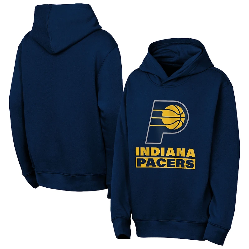 Youth Outerstuff Navy Indiana Pacers Back To The Basics Hoodie