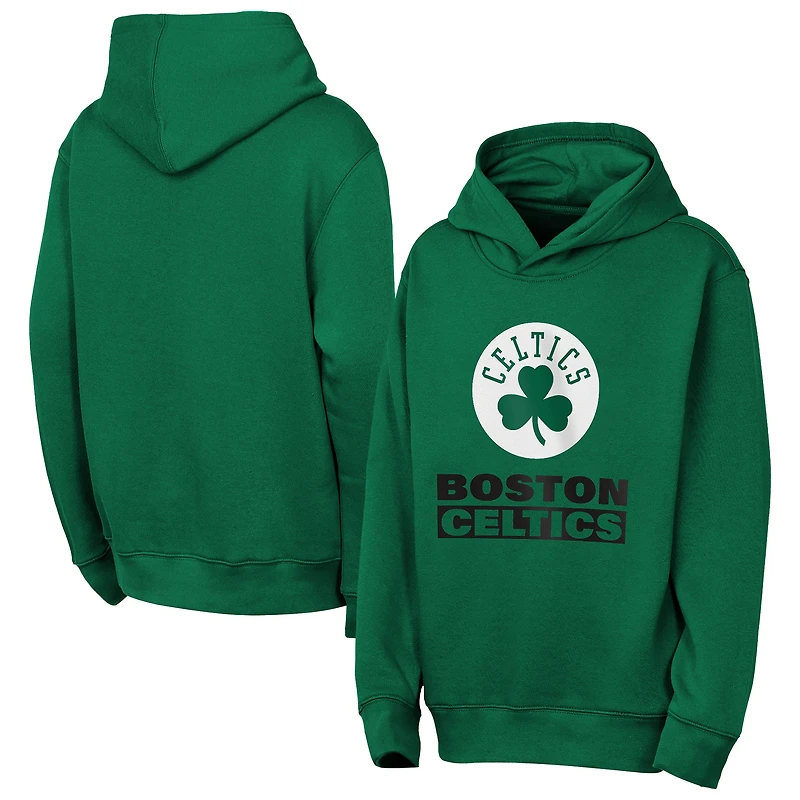 Youth Outerstuff Kelly Green Boston Celtics Back To The Basics Hoodie