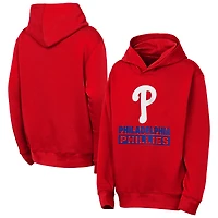 Youth Outerstuff  Red Philadelphia Phillies Back to Basics Hoodie