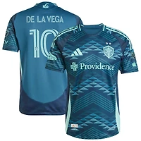 Men's adidas Pedro de la Vega Blue Seattle Sounders FC 2025 The Salish Sea Kit Authentic Player Jersey