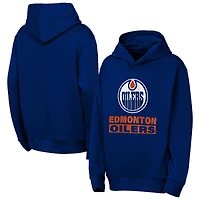 Youth Outerstuff  Navy Edmonton Oilers Back to Basics Hoodie