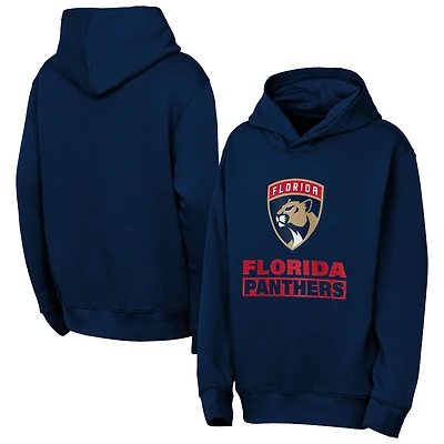 Youth Outerstuff  Navy Florida Panthers Back to Basics Hoodie