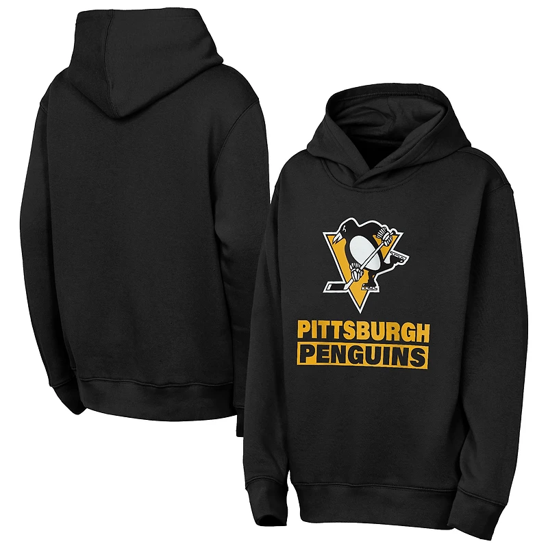 Youth Outerstuff Black Pittsburgh Penguins Back to Basics Hoodie
