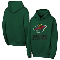 Youth Outerstuff  Green Minnesota Wild Back to Basics Hoodie