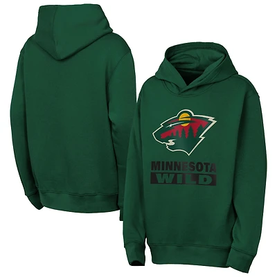 Youth Outerstuff Green Minnesota Wild Back to Basics Hoodie