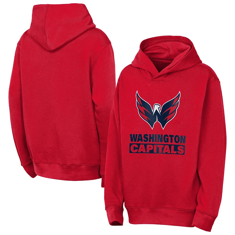 Youth Outerstuff Red Washington Capitals Back to Basics Hoodie
