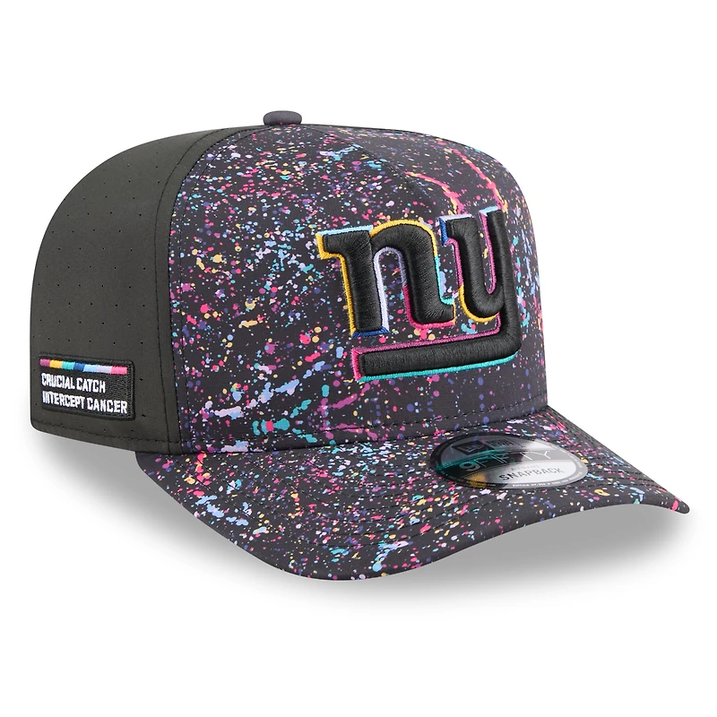 Men's New Era  Black New York Giants 2025 NFL Crucial Catch A-Frame 9FIFTY Snapback Hat