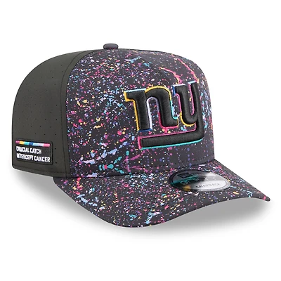 Men's New Era  Black New York Giants 2025 NFL Crucial Catch A-Frame 9FIFTY Snapback Hat