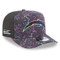 Men's New Era  Black Los Angeles Chargers 2025 NFL Crucial Catch A-Frame 9FIFTY Snapback Hat