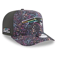 Men's New Era  Black New England Patriots 2025 NFL Crucial Catch A-Frame 9FIFTY Snapback Hat